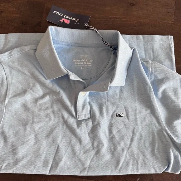 Vineyard Vines Sky‎ Blue Heritage  Pique Polo Shirt, Size XS - Picture 13 of 13